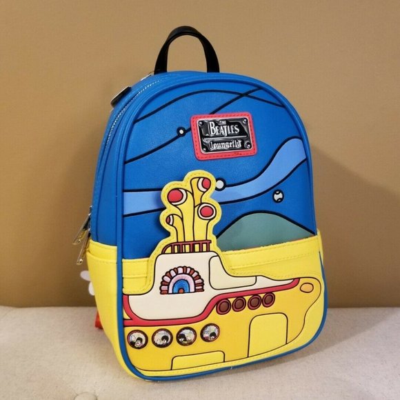 Loungefly the Beatles Yellow Submarine Mini Backpack All you Need is Love NEW main image 7
